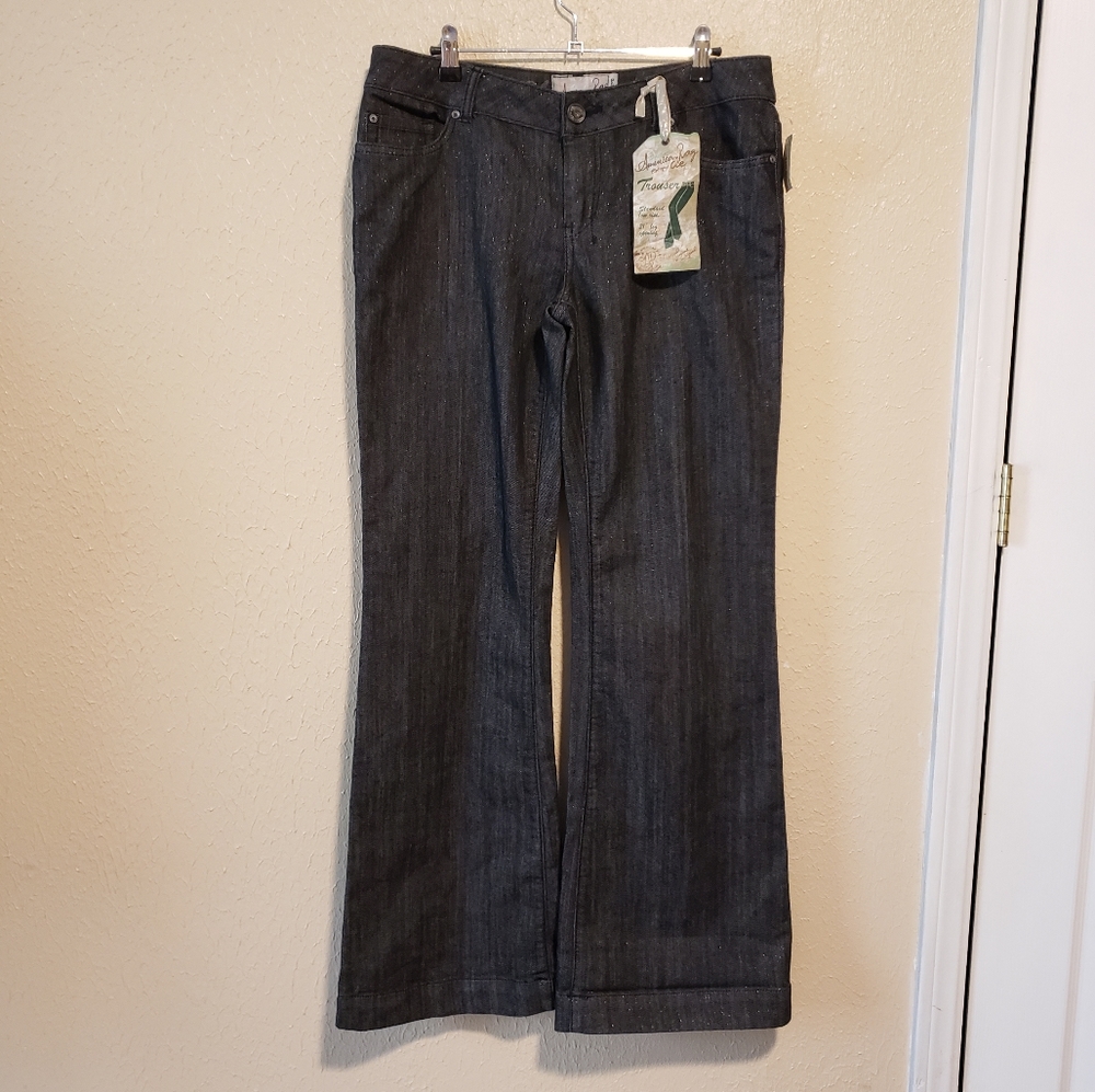 American Rag Flare Low Rise‎ Sparkle Denim Jeans Trousers Size 11